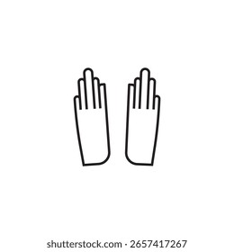 ícone luvas ilustração elemento design