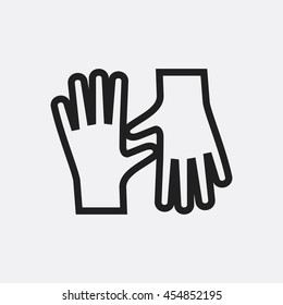 Gloves icon illustration isolated vector sign symbol