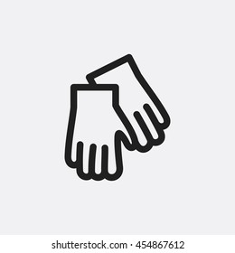 Gloves icon illustration isolated vector sign symbol
