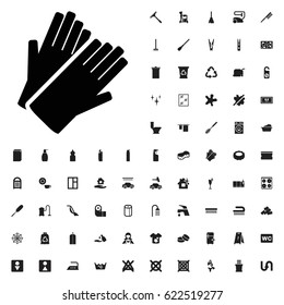 Gloves icon illustration isolated vector sign symbol. cleaning icons vector set. on white background