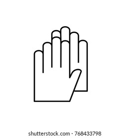 gloves icon illustration isolated vector sign symbol