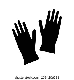 Gloves Icon. Illustration of a pair of rubber gloves for medical use. Gloves For Gardening.