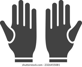Gloves Icon image. Suitable for mobile application.