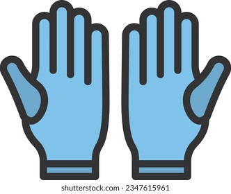 Icono de guantes. Adecuado para aplicaciones móviles.