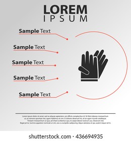 gloves icon. gloves infographics template