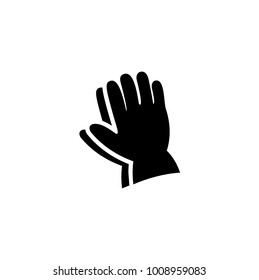 gloves icon isolated black
