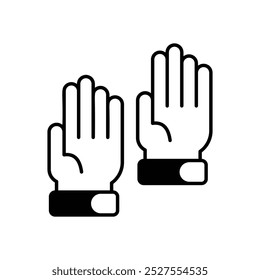 Gloves icon isolated on a white background. Vector illustration.