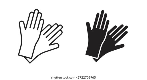 Ilustración vectorial aislada del icono de los guantes. Pictograma de Vector para Web y App