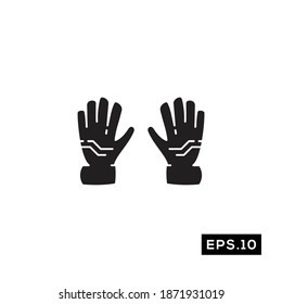Gloves icon. Keeper gloves sign logo vector