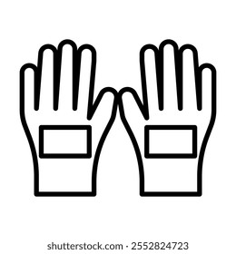 Gloves icon line style transparent