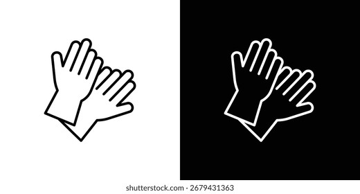 Gloves icon line for web, mobile and infographics.