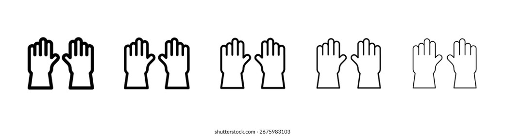 Gloves icon for mobile concept and web design.