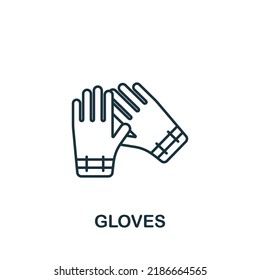 Icono de guantes. Icono de ropa simple monocroma para plantillas, diseño web e infografías