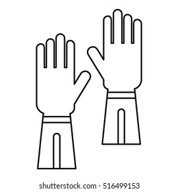 Gloves icon. Outline illustration of gloves vector icon for web