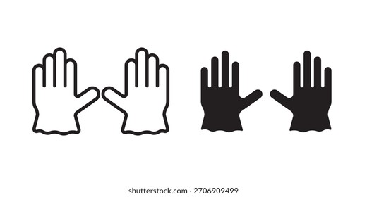 Icono de los guantes, icono del estilo del contorno para el Sitio web o el App móvil, gráficos del Vector