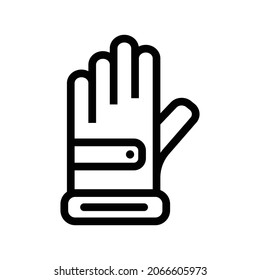vector de contorno de icono de guantes. tema del icono de la motocicleta