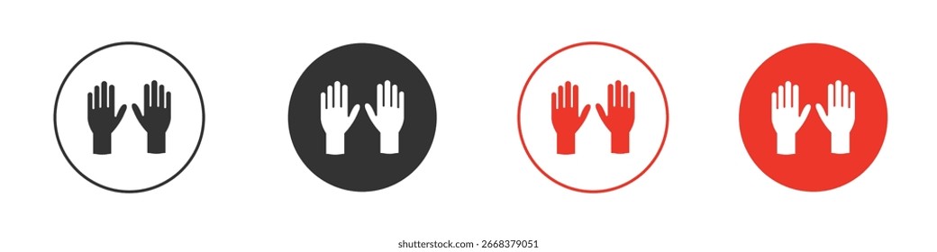 Paquete de iconos de guantes. Diseño de Vector Clipart