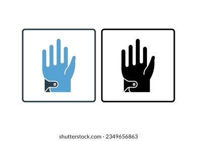 Gloves Icon. Icon related to clothes. suitable for web site design, app, user interfaces. solid icon style. Simple vector design editable