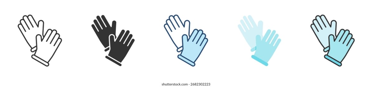 Gloves Icon Set Multiple Style Collection