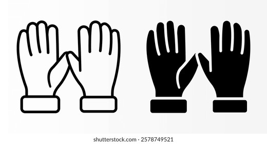 Gloves icon set. Gloves sign. for mobile concept and web design. vector illustration on white background