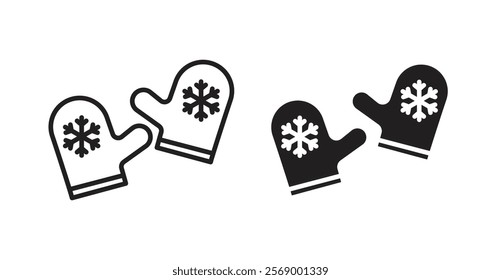 Gloves icon set vector graphics designs