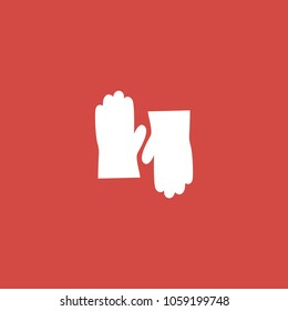gloves icon. sign design. red background