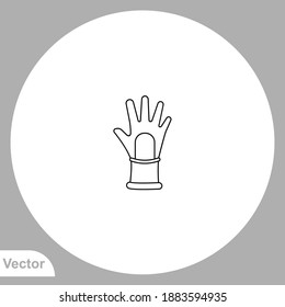 Gloves icon sign vector,Symbol, logo illustration for web and mobile