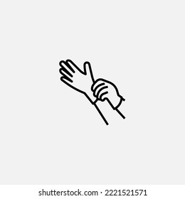 Gloves icon sign vector,Symbol, logo illustration for web and mobile