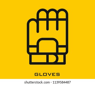 Gloves icon signs