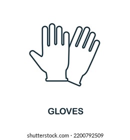 Handschuhe-Symbol. Einfaches Element aus der Sammlung medizinischer Dienstleistungen. Gloves-Icon für Vorlagen, Infografiken und Banner gefüllt