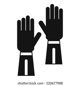 Gloves icon. Simple illustration of gloves vector icon for web