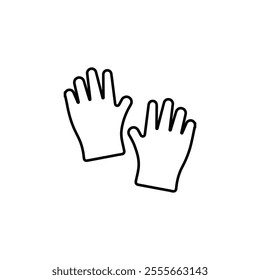 gloves icon simple thin line logo symbol sign