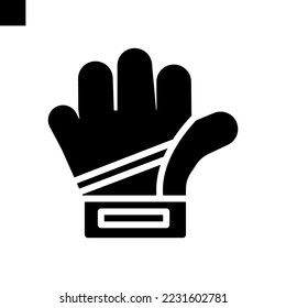 Gloves icon solid style vector