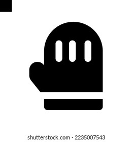 gloves icon solid style vector