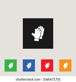 Gloves Icon, stock vector illustration, EPS10.