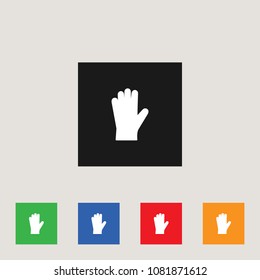 Gloves icon, stock vector illustration, EPS10.