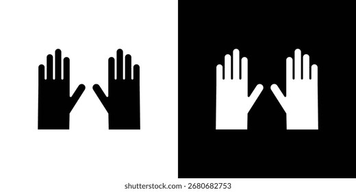 Symbol für Handschuhe. einfaches Design editierbar.
