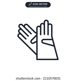 Gloves icon symbol template for graphic and web design collection logo vector illustration
