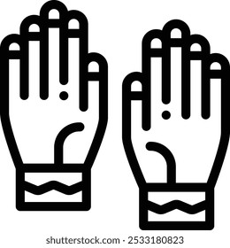 gloves icon. Thin Linear Style Design Isolated On White Background
