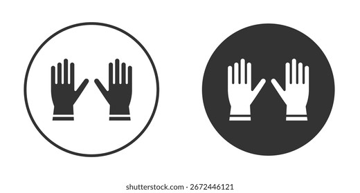 Clipart de Vector de iconos de guantes en colores negros. adecuado para trabajos gráficos