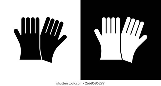 Icono de los guantes, icono plano del Vector. Ilustración plana.