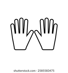 Gloves icon vector. Garden gloves illustration sign. Hands symbol or logo.