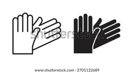 Gloves icon vector glyph flat and trendy stroke line pack