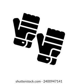icono de guantes. icono de glifo vectorial para tu sitio web, móvil, presentación y diseño de logotipo.