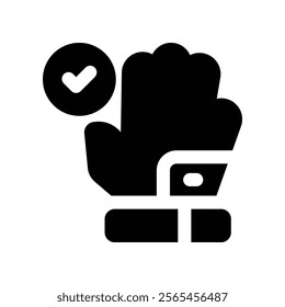 gloves icon. vector glyph icon for your website, mobile, presentation, and logo design.