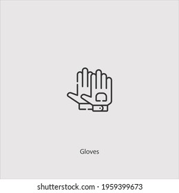 gloves icon vector icon.Editable stroke.linear style sign for use web design and mobile apps,logo.Symbol illustration.Pixel vector graphics - Vector