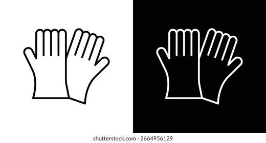 Ilustración vectorial de iconos de guantes - iconos vectoriales de estilo negro de alta calidad