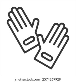 Gloves Icon Vector Illustration Outline