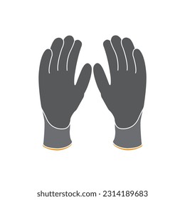 Símbolo de diseño de la ilustración del vector de guantes