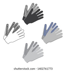 Gloves icon of vector illustration for web and mobile